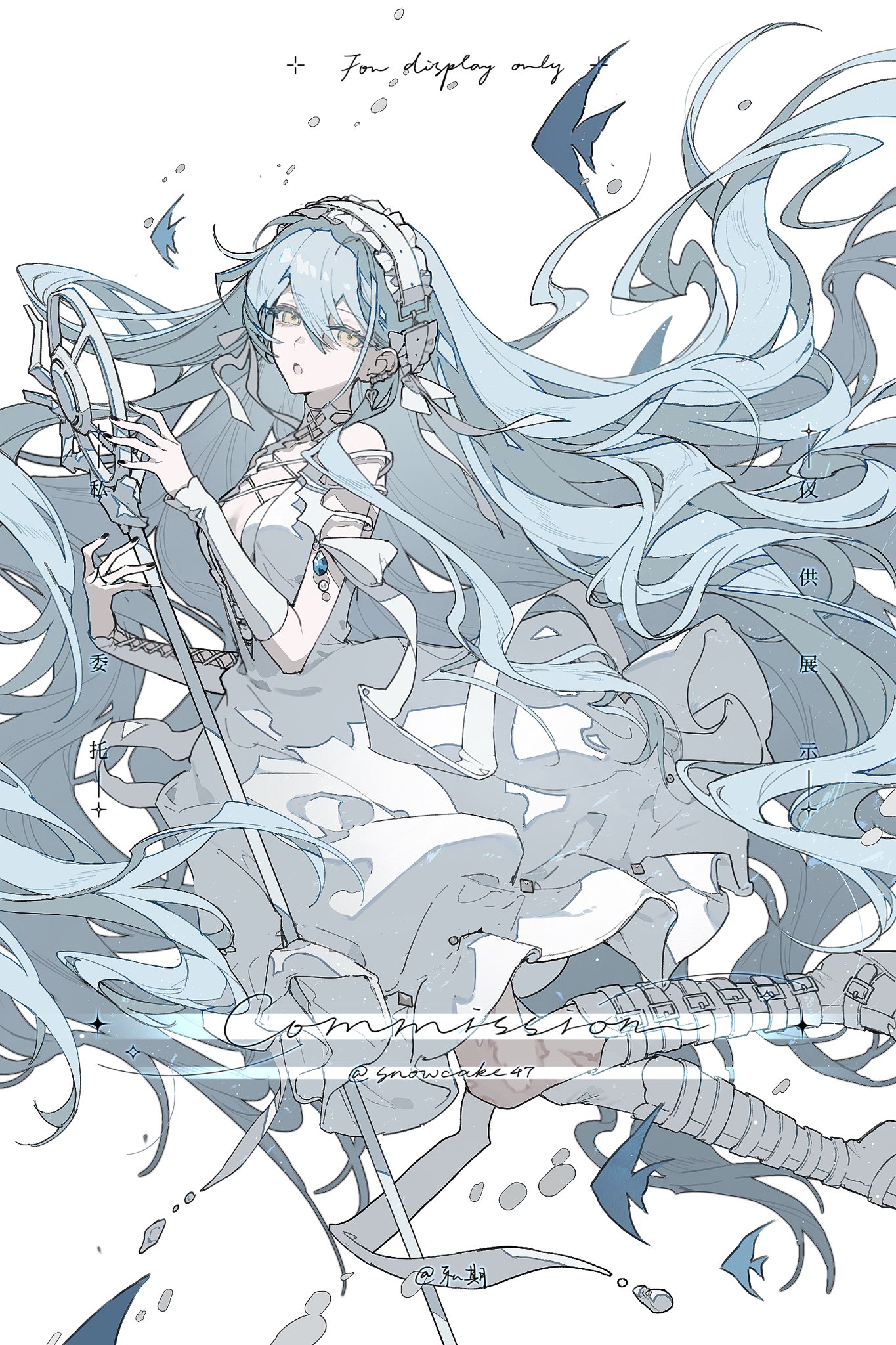 Blue Hair Scythe — Commission Commercial / Commission illustration by snowcake47