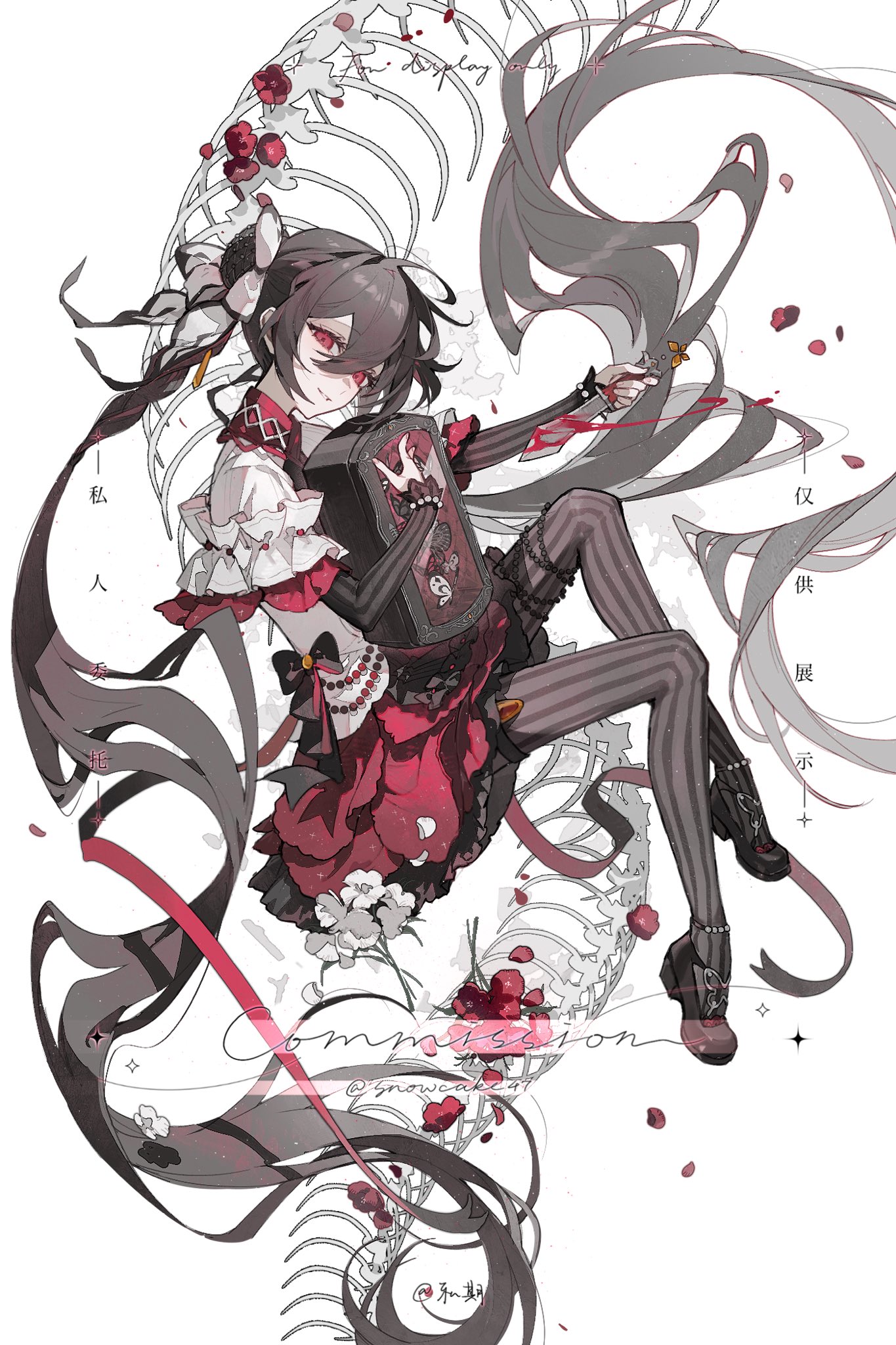 Red Violinist — Commission Commercial / Commission illustration by snowcake47