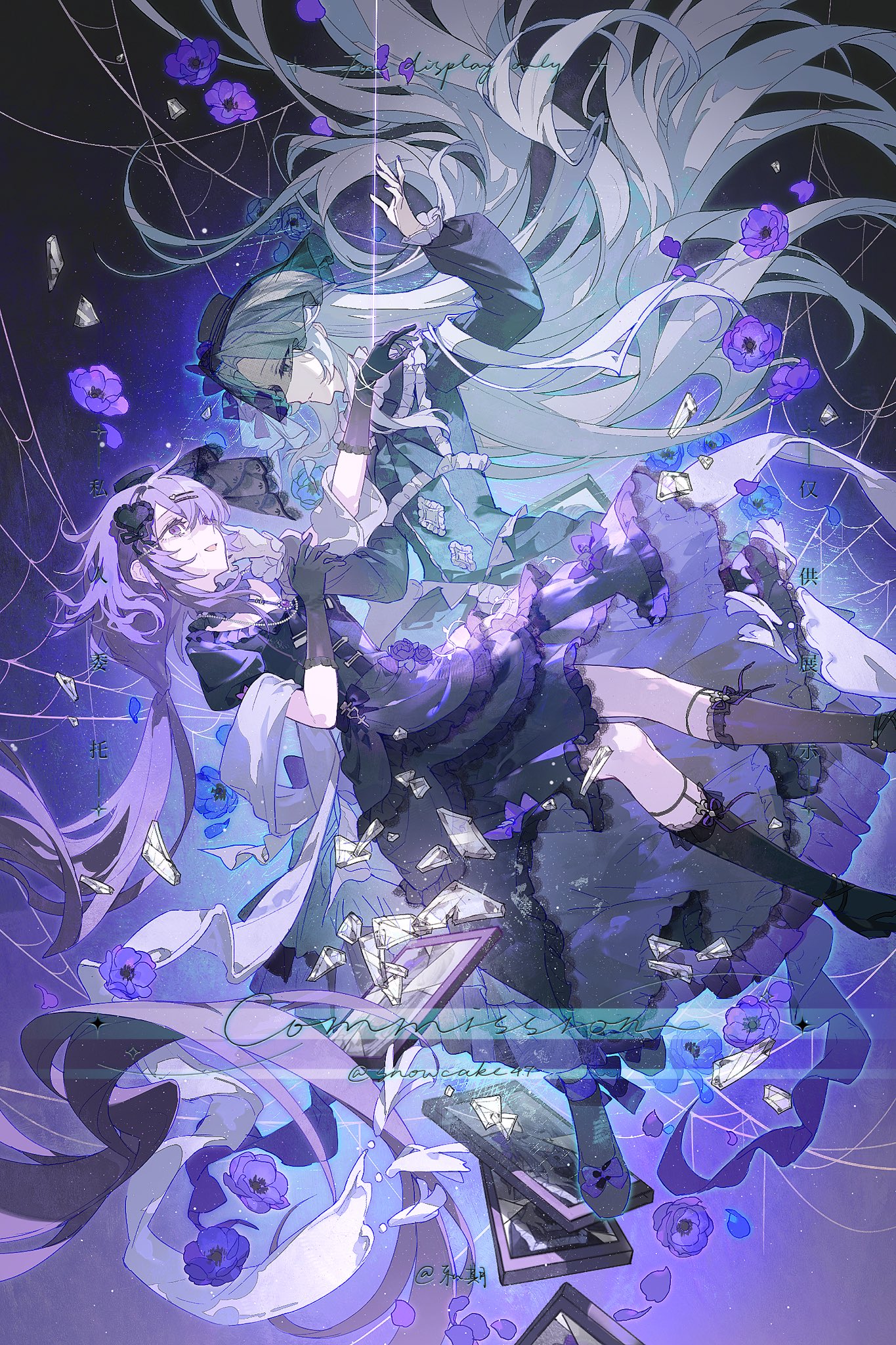 Violet Duo — Commission Commercial / Commission illustration by snowcake47