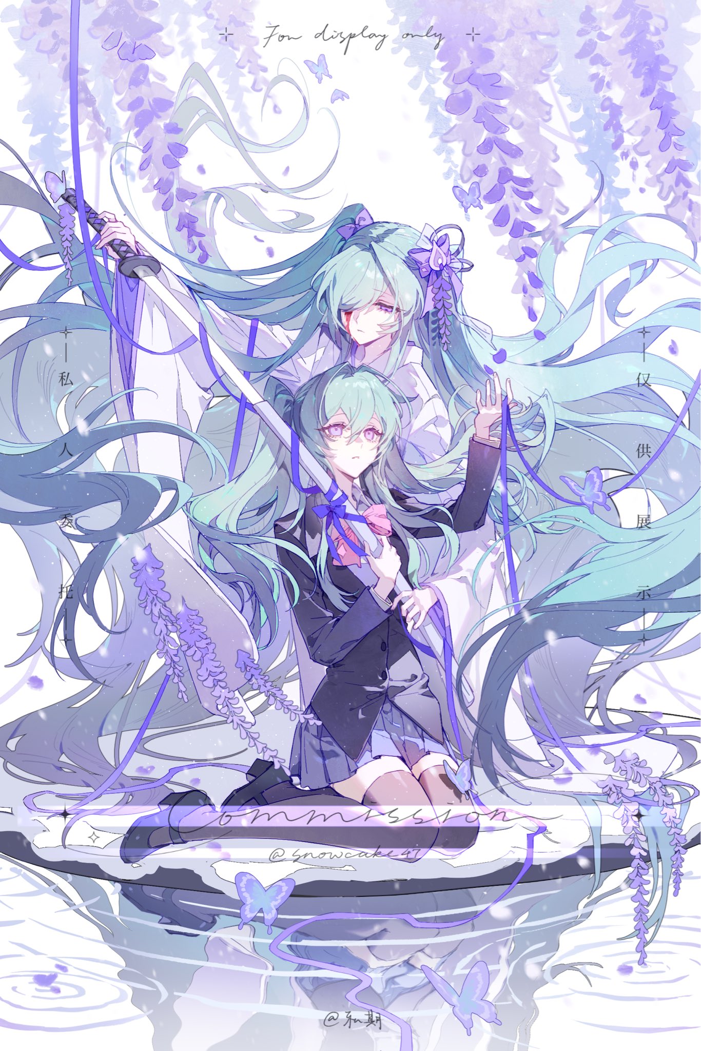 Wisteria Twins — Commission Commercial / Commission illustration by snowcake47