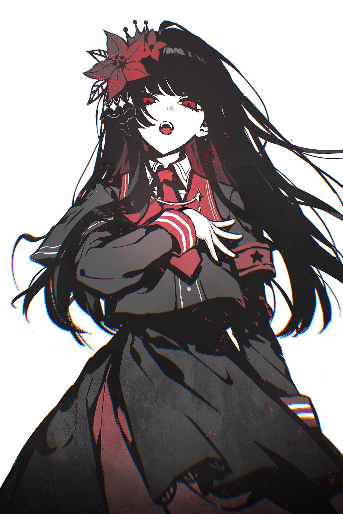 Black Red Portrait — Magical Girl Witch Trials Fan Works illustration by snowcake47
